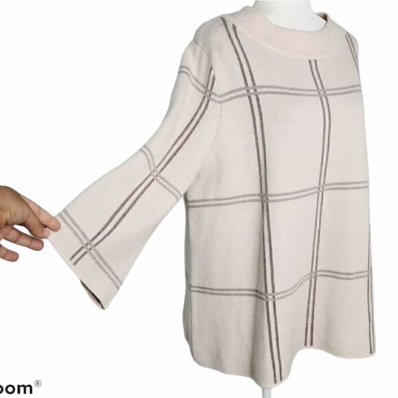 Apt. 9 Pullover Window Panel Wide Sleeve Sweater L - Picture 7 of 13